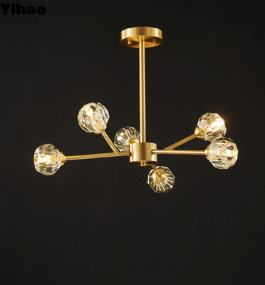 Customized Crystal Ball Round Cluster Chandelier for Indoor Ceiling Mount Assembly
