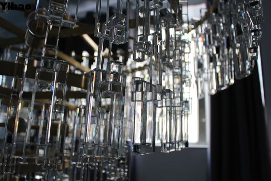 Factory Customized Tiered Round Chandelier 91cm Crystal Chandelier With Ceiling Mount