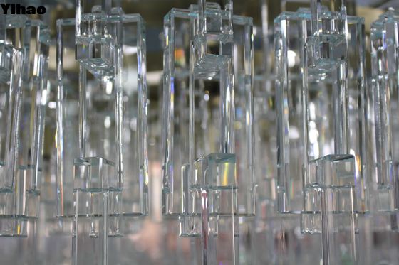 Modern Marignan Tiered Rectangular Chandelier 152cm Flawless Brass Finish Crystal 120.2 Kg