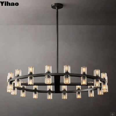 Elegant Chrome Finish Crystal Chandelier in 140CM Diameter