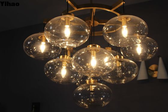 Modern Crystal LED Chandelier Villa Crystal Decorative Hang Lamp Chandelier for Living Dining