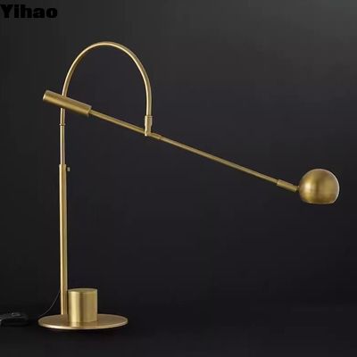 Burnished Brass Finish Table Lamp for Hotel and Home Crystal Style