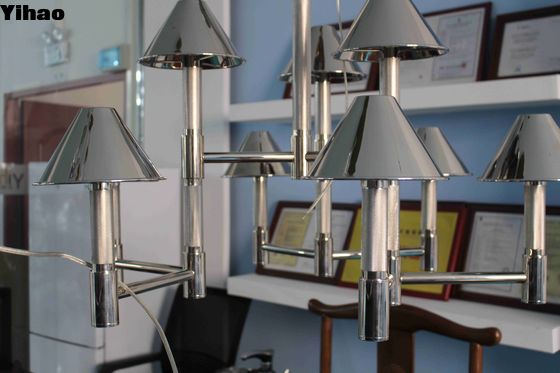 Luxurious yihaowo YH-1025-7 Brass Crystal Chandelier For Indoor Ceiling Mount