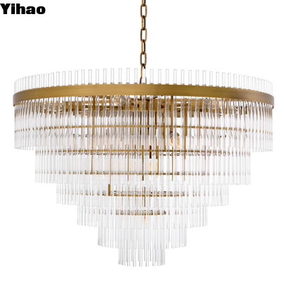 Modern Crystal Chandelier Luxury Contemporary Villa Crystal Decorative Hang Lamp Chandelier for Living Dining