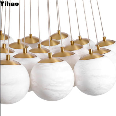 Modern Art Decorative Pendant Lights High Ceiling Round Hotel Chandelier
