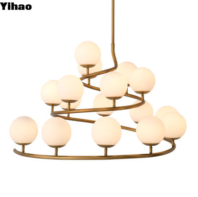 Modern Crystal Chandelier Luxury Contemporary Villa Crystal Decorative Hang Lamp Chandelier for Living Dining