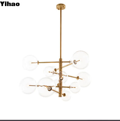 Modern Luxury Glass Ball Chandelier Translucent Indoor Decorative Ceiling LED Modern Chandelier
