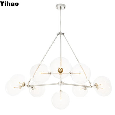 Modern Luxury Glass Ball Chandelier , Ceiling LED Modern Chandelier For Living Room