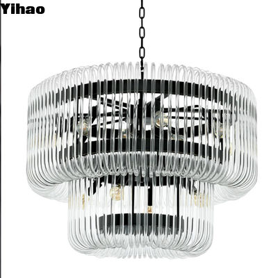 Villa Hall LED Modern Art Deco Round Design Crystal Chandelier For Hotel Home Living Room