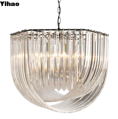 Elegant 140CM Dia Brass Finish Crystal Chandelier Customization Options Color Suitable For Indoor