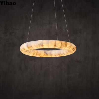 Frozen Curve Pendant Alabaster Marble Ceiling Chandelier For Sophisticated Indoor Decor