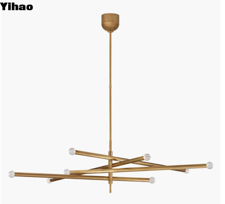 Rousseau Grande Eight Light Articulating Chandelier Customizable Light Perfect for Indoor Spaces