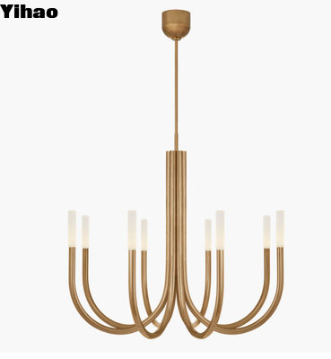 Rousseau Medium Chandelier 110-240V Voltage Custom Chandelier with Brass Glass Or Crystal