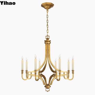 CHC 1561 Mykonos Medium Chandelier With Aged Lron / Antique-Burnished Brass Finish