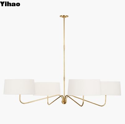 TOB 5350 Canto Grande Four Arm Chandelier Polished Nickel / Hand-Rubbed Antique Brass / Bronze And Brass