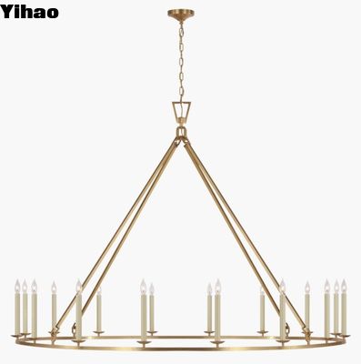 CHC 5276 Darlana Grande Single Ring Chandelier Polished Nickel / Aged Lron / Gilded Iron / Antique-Bumished Brass