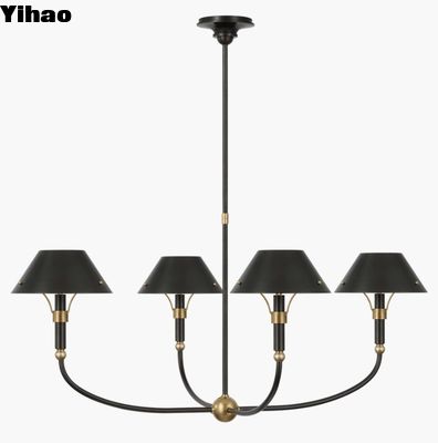 TOB 5725 Turlington Arched Chandelier Bronze And Hand-Rubbed Antique Brass