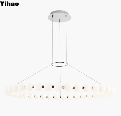 700OBT Orbet 42 Chandelier Dimmable 50 Watt 90 CRI 2700K Brass And Crystal Chandelier