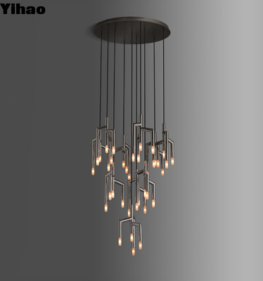 RAMEAU Modern 10-Light Circular Chandelier with Adjustable Height and Warm White Light