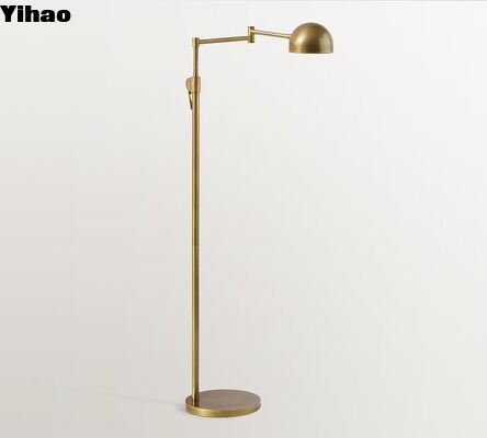 Custom Design Brass Floor Lamp with Adjustable Height and Modern Style for Living Room and Bedroom
