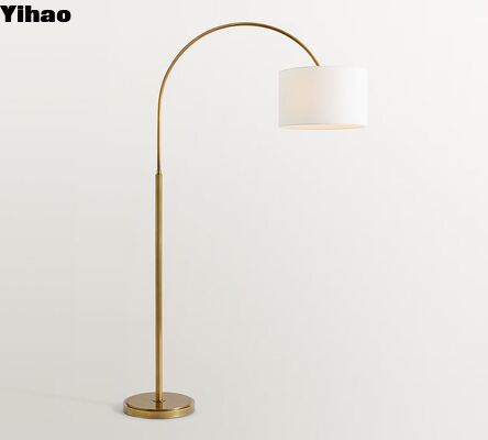 Brass Material Adjustable Height Floor Lamp with Warm White 3500K LED for Living Room Bedroom