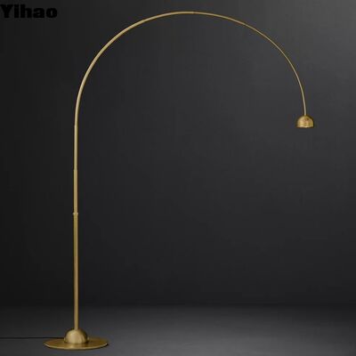 Nordic Design Copper Body Floor Lamp with LED Uplight and Farmhouse Style for Home and Hotel