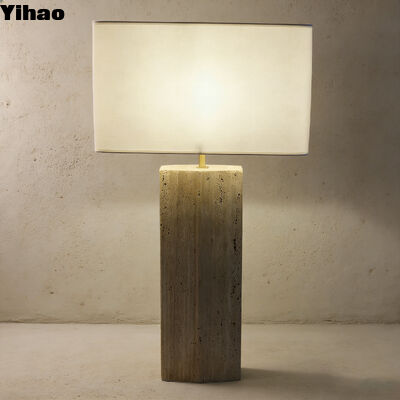 Adjustable Height Marble Body Dimmable LED Floor Lamp for Modern Living Room and Bedside Lighting