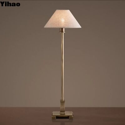 Handmade Custom Dimensions Brass Table Lamp with 30000 Hours Lifespan for Bedside and Decorative Use