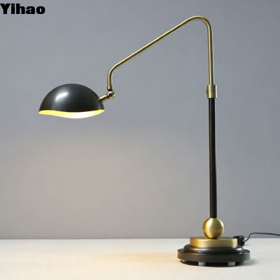 Brass Body Table Lamp with 2700K Warm White LED and 30000 Hours Lifespan for Bedside or Desk