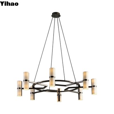 Brass Material Adjustable Height Pendant Light with 50000 Hours Lifespan for Modern Living Room Decor