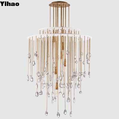 Customizable K9 Crystal Chandelier Pendant Light with 50000 Hours Lifespan for Luxury Suspended Lighting