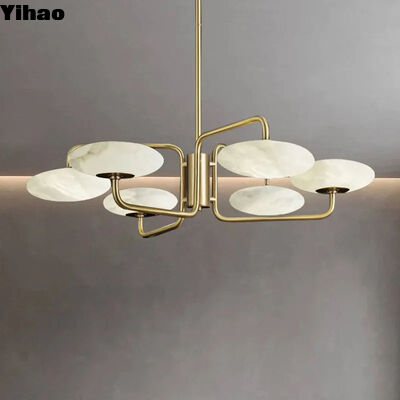 Customizable Brass Body Pendant Light Chandelier with 50000 Hours Lifespan for Luxury Living Spaces