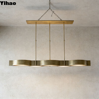 Brass Body Pendant Light with 3500K Warm White LED and 5-Year Warranty for Modern Dining Chandelier