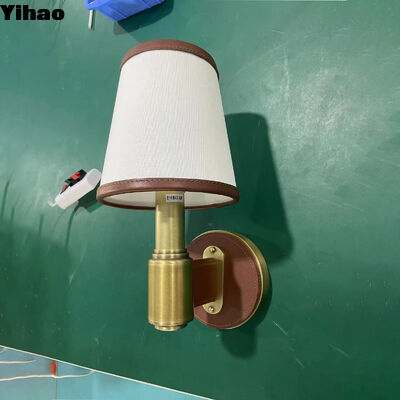 Modern Copper Wall Lamp with 2700K Warm White Light for Living Room and Hotel Decor