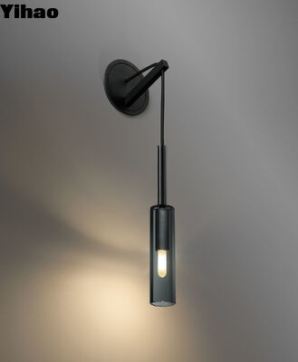 Modern LED Pendant Wall Sconce with Adjustable Height Dimmable Lighting and Oval Shade for Indoor Use