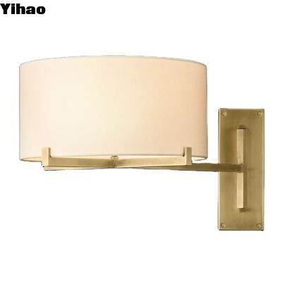 Copper Material Wall Lamp with 2700K Warm White Light and Modern Design for Living Room