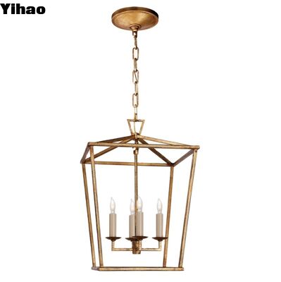 American Style Copper Body Chandelier with Adjustable Height and E26 Bulb Base for Elegant Home Decor