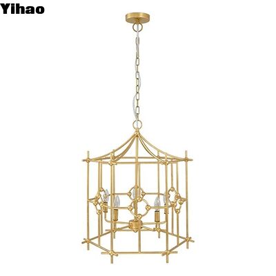 Yihao Custom Modern Decor Iron LED Pendant Light Chandelier for Kitchen Island Unique Ceiling Hanging