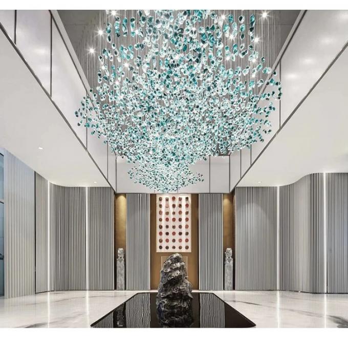 Custom Modern Hotel Lobby Chandelier LED Lighting Elegant Design